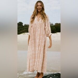 Daughters of India ~Kyra Maxi Dress ~ Apricot Blush 2XL